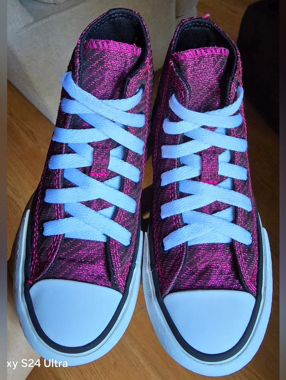 Sz 11 Toddler Girl's CONVERSE CTAS EVA LIFT SPARKLE Platform Burgundy Casual Sho